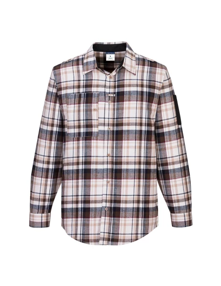 Chemise de travail à carreaux KX3 couleur : Carreaux marrons taille XXXL - PORTWEST