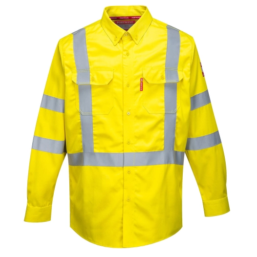 Chemise haute visibilité Bizflame 88/12 FR couleur : Jaune taille L - PORTWEST