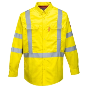 Chemise haute visibilité Bizflame 88/12 FR couleur : Jaune taille L - PORTWEST