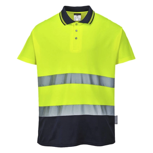 Polo coton comfort couleur : Jaune/Marine taille XXXL - PORTWEST
