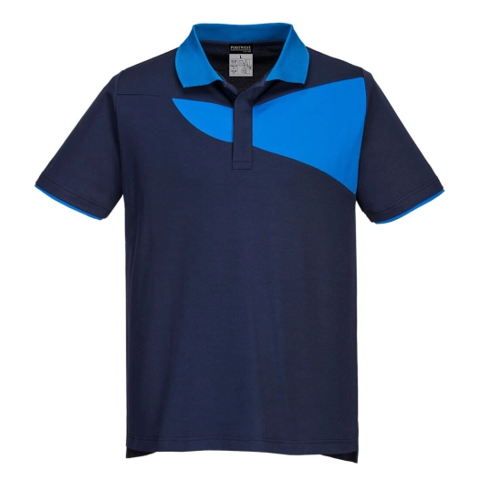 Polo PW2 M/C couleur : Marine/Royal taille M - PORTWEST