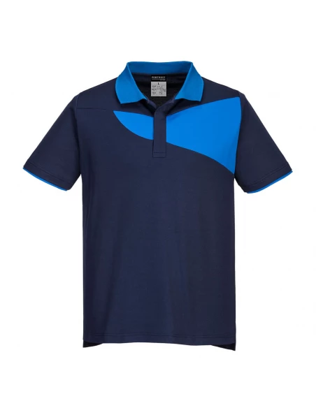 Polo PW2 M/C couleur : Marine/Royal taille XXL - PORTWEST