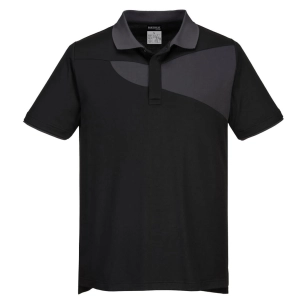 Polo PW2 M/C couleur : Noir/ Zoom Gris taille XXL - PORTWEST
