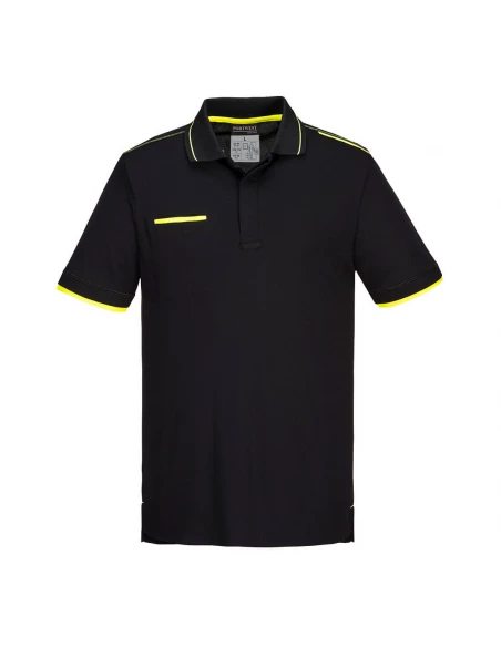 Polo WX3 Eco manches courtes couleur : Noir taille M - PORTWEST