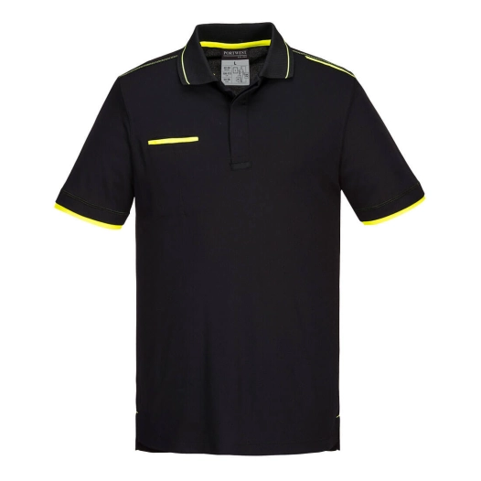 Polo WX3 Eco manches courtes couleur : Noir taille XXL - PORTWEST