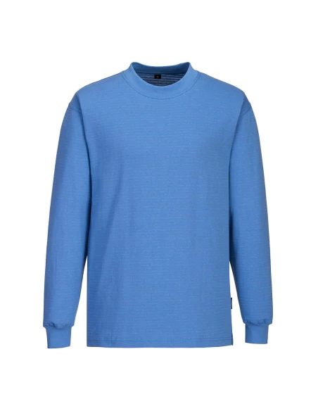 T-shirt à manches longues antistatique ESD couleur : Bleu Hamilton taille XXL - PORTWEST