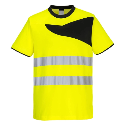 T-shirt haute visibilité PW2 M/C couleur : Jaune/Noir taille 4XL - PORTWEST