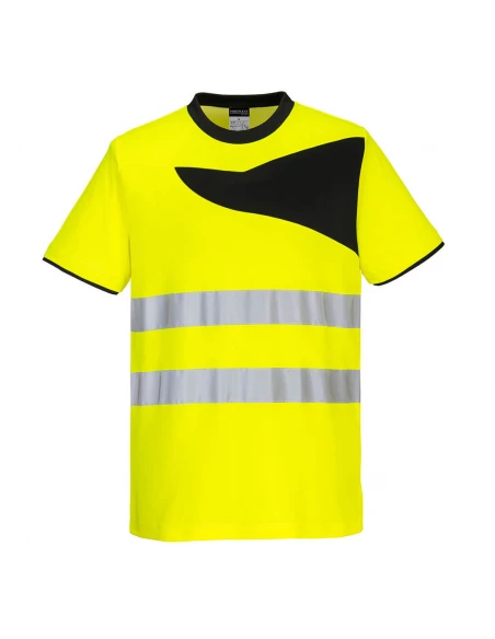 T-shirt haute visibilité PW2 M/C couleur : Jaune/Noir taille XXL - PORTWEST