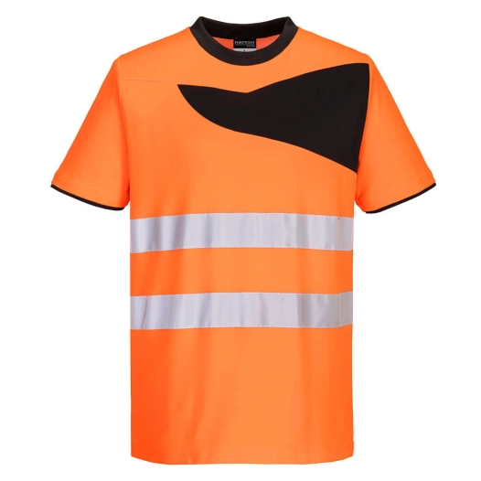 T-shirt haute visibilité PW2 M/C couleur : Orange/Noir taille S - PORTWEST