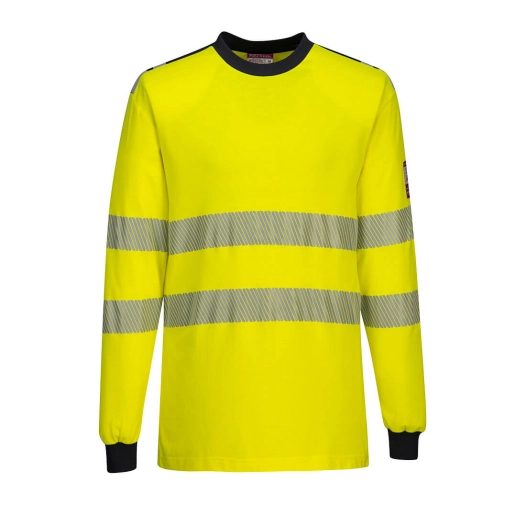 T-Shirt Hi-Vis Flamme Résistant WX3 couleur : Jaune/Marine taille L - PORTWEST