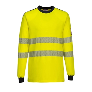 T-Shirt Hi-Vis Flamme Résistant WX3 couleur : Jaune/Marine taille S - PORTWEST