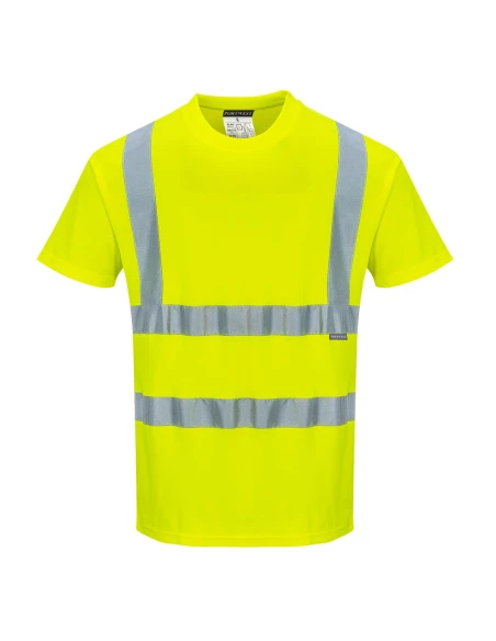 T-shirt Hi-vis MC coton comfort couleur : Jaune taille XXXL - PORTWEST