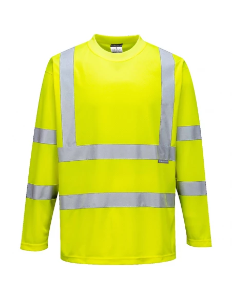 T-shirt HiVis Manches Longues couleur : Jaune taille S - PORTWEST