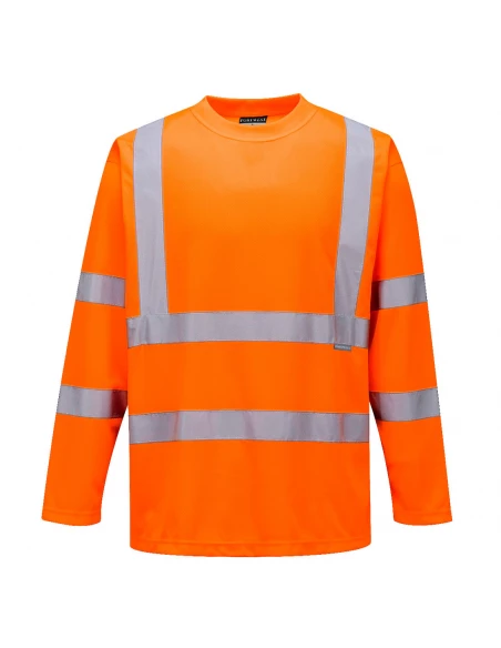 T-shirt HiVis Manches Longues couleur : Orange taille XL - PORTWEST
