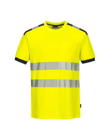 T-Shirt HV PW3 couleur : Jaune/Gris taille S - PORTWEST