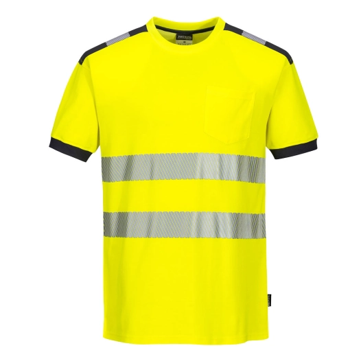 T-Shirt HV PW3 couleur : Jaune/Gris taille XXXL - PORTWEST