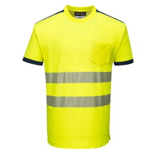 T-Shirt HV PW3 couleur : Jaune/Marine taille M - PORTWEST
