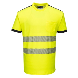 T-Shirt HV PW3 couleur : Jaune/Noir taille 5XL - PORTWEST