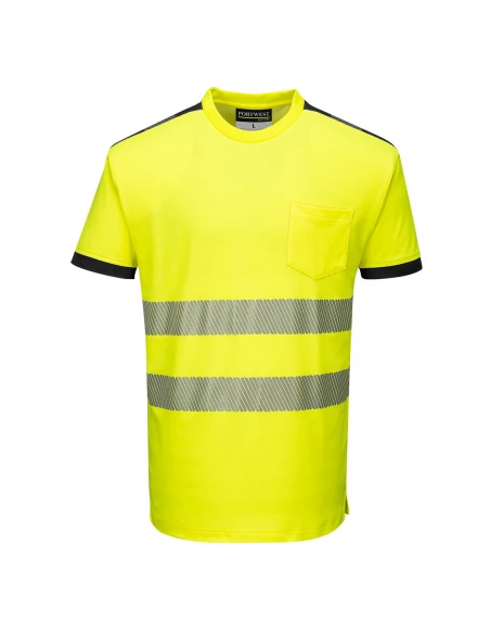 T-Shirt HV PW3 couleur : Jaune/Noir taille M - PORTWEST
