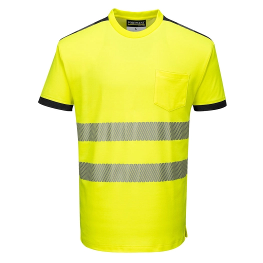 T-Shirt HV PW3 couleur : Jaune/Noir taille XS - PORTWEST