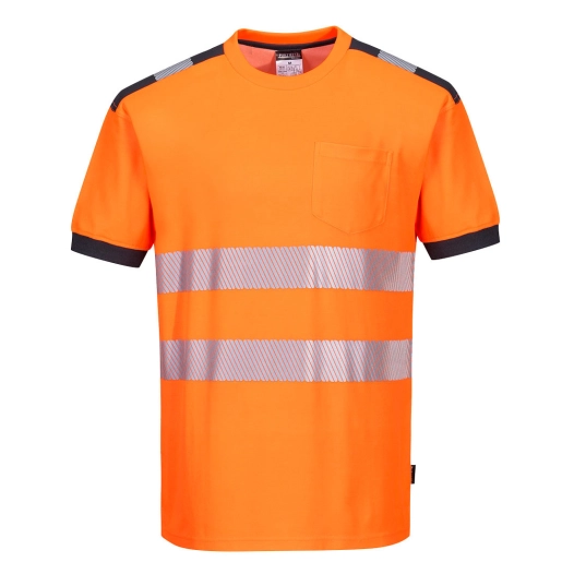 T-Shirt HV PW3 couleur : Orange/Gris taille M - PORTWEST