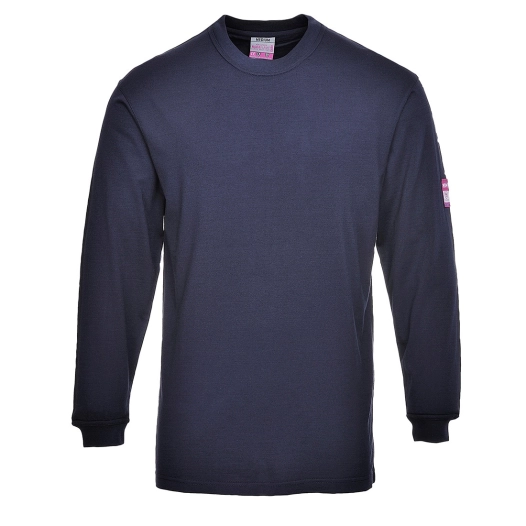 T-Shirt manches longues Flamme résistant et antistatique couleur : Marine taille XS - PORTWEST