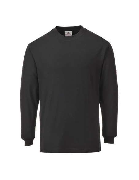 T-Shirt manches longues Flamme résistant et antistatique couleur : Noir taille XXXL - PORTWEST