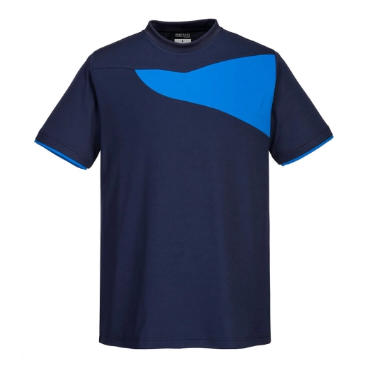 T-shirt PW2 M/C couleur : Marine/Royal taille M - PORTWEST