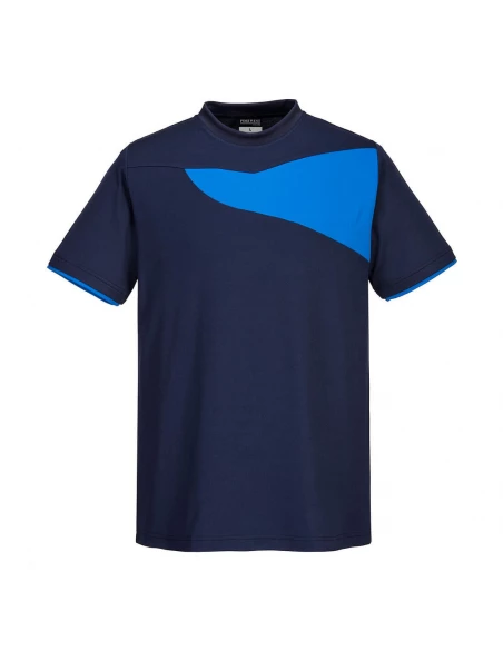 T-shirt PW2 M/C couleur : Marine/Royal taille M - PORTWEST
