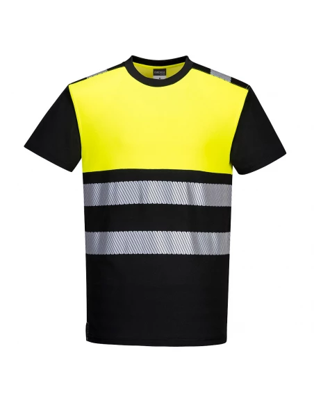 T-shirt PW3 haute visibilité classe 1 couleur : Noir/jaune taille XXXL - PORTWEST
