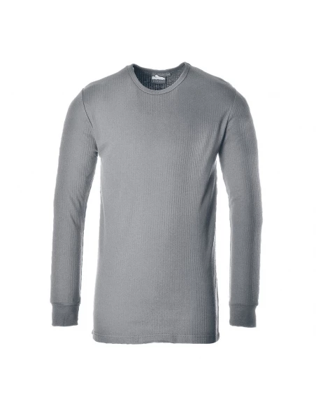 T-shirt Thermique Manches Longues couleur : Gris taille S - PORTWEST