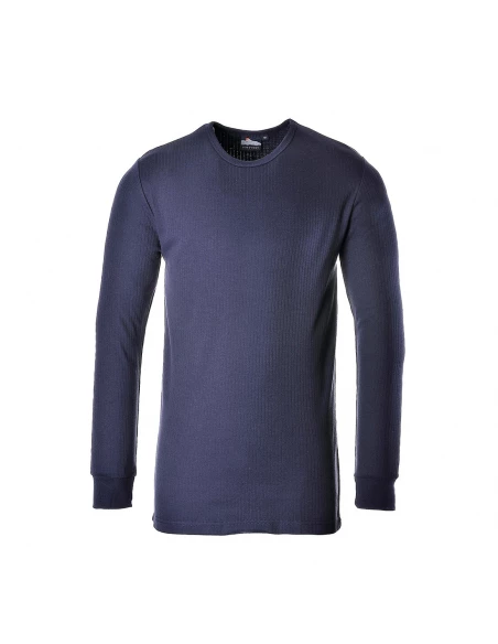 T-shirt Thermique Manches Longues couleur : Marine taille L - PORTWEST