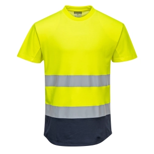 Tee-shirt Mesh bicolore couleur : Jaune/Marine taille XXXL - PORTWEST