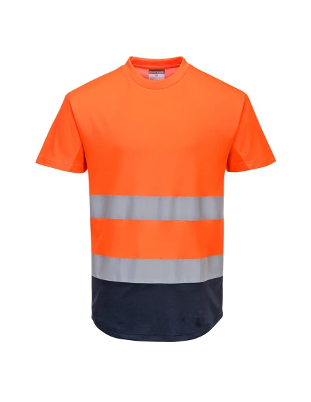 Tee-shirt Mesh bicolore couleur : Orange/Marine taille XXL - PORTWEST