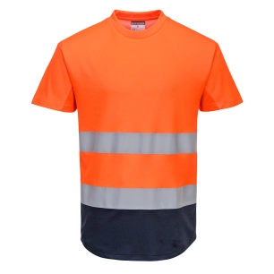 Tee-shirt Mesh bicolore couleur : Orange/Marine taille XXXL - PORTWEST