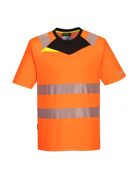 DX4 Tee-shirt Haute Visibilité S/S couleur : Orange/Noir taille XL - PORTWEST