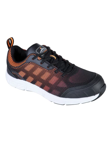 Tennis TOVE Steelite S1P couleur : Noir/Orange taille 39 - PORTWEST
