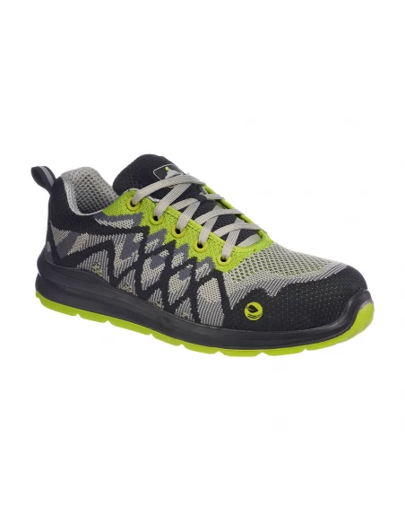 Trainer de sécurité écologique Portwest Compositelite S1P couleur : Noir/jaune taille 44 - PORTWEST