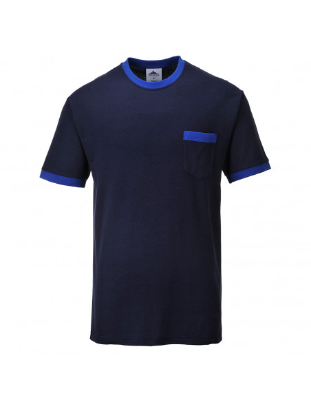T-shirt contrasté Portwest Texo couleur : Marine taille XXXL - PORTWEST