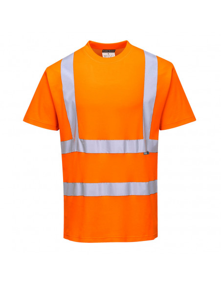 T-shirt Hi-vis MC coton comfort couleur : Orange taille 4XL - PORTWEST