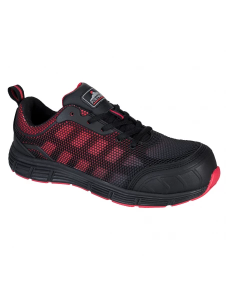 Chaussure Basse Portwest Compositelite Ogwen S1P couleur : Noir/Rouge taille 40 - PORTWEST
