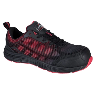 Chaussure Basse Portwest Compositelite Ogwen S1P couleur : Noir/Rouge taille 48 - PORTWEST