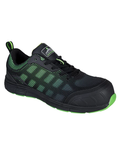 Chaussure Basse Portwest Compositelite Ogwen S1P couleur : Noir/Vert taille 44 - PORTWEST
