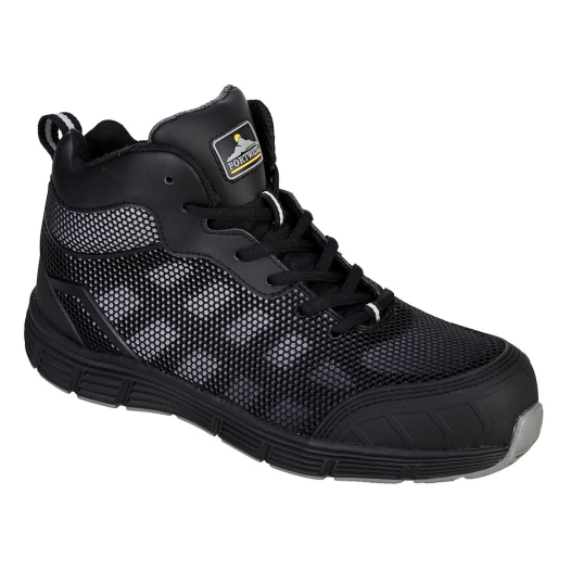 Chaussure montante Portwest Compositelite Derwent S1P couleur : Noir/Gris taille 47 - PORTWEST