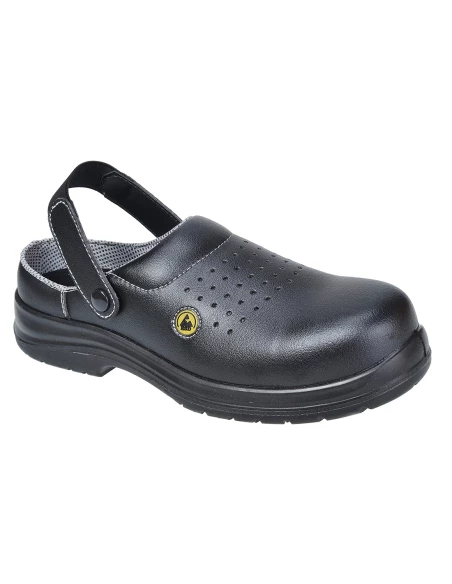 Sabot de sécurité ventilé composite ESD SB AE couleur : Noir taille 42 - PORTWEST