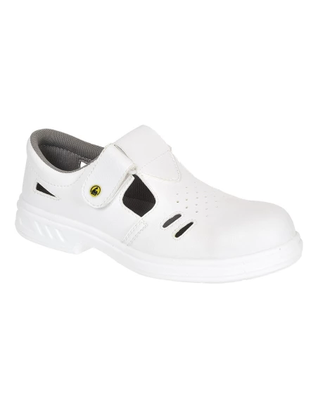 Sandale de sécurité Ebro Steelite ESD S1 classe 3 couleur : Blanc taille 42 - PORTWEST
