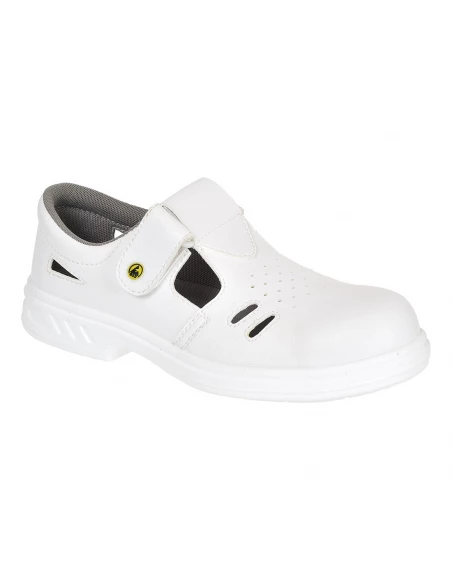 Sandale de sécurité Ebro Steelite ESD S1 classe 3 couleur : Blanc taille 45 - PORTWEST