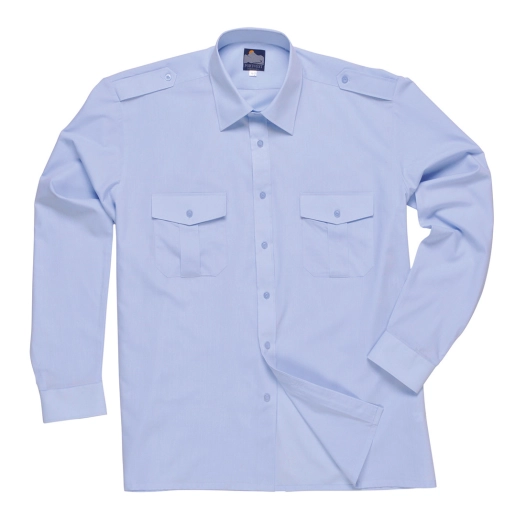 S102 Chemise Pilote M/L couleur : Bleu taille 175 - PORTWEST