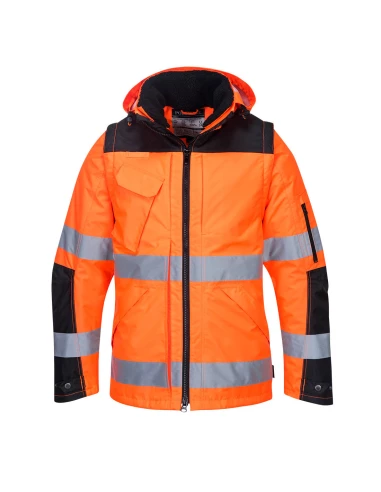 Blouson 3-en-1 Pro Hi-Vis couleur : Orange/Noir taille M - PORTWEST