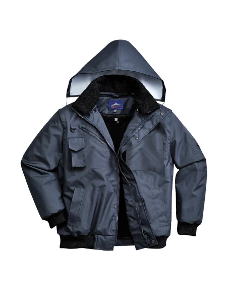 Blouson Bomber 4 en 1 couleur : Marine taille XXL - PORTWEST